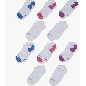 Girls socks 10 pack Everyday Soft no show Fruit of the Loom size 10.5-4
